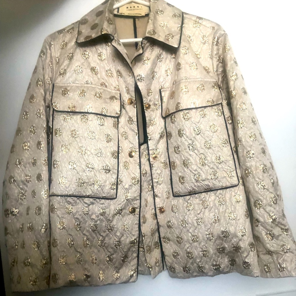 Vintage Gem! Marni Summer Edition 2013 jacket with golden polka dots. Size S